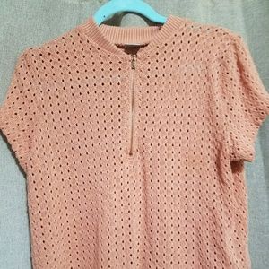 Peach zip up ZARA shirt